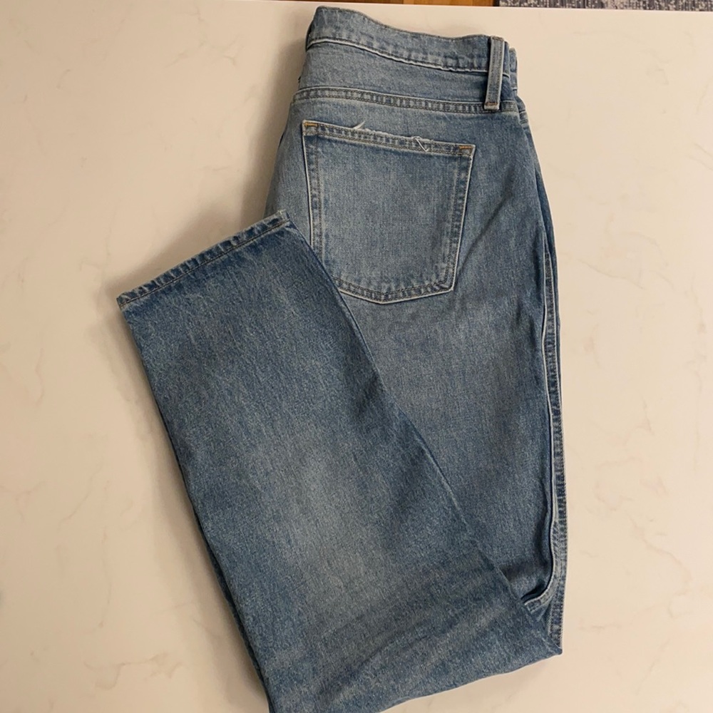 J Crew straight leg denim in a light wash